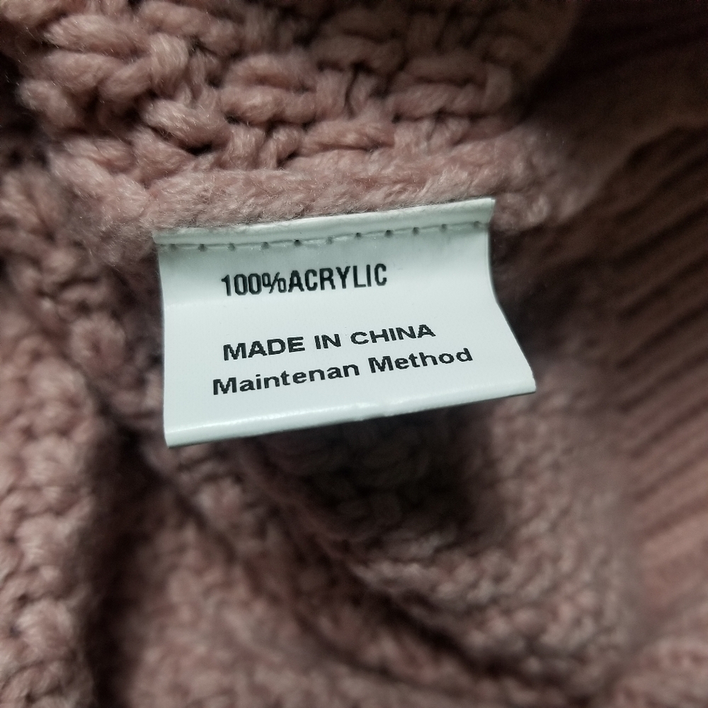 TECREW PINK MOCK SWEATER SIZE MEDIUM - Picture 4 of 10